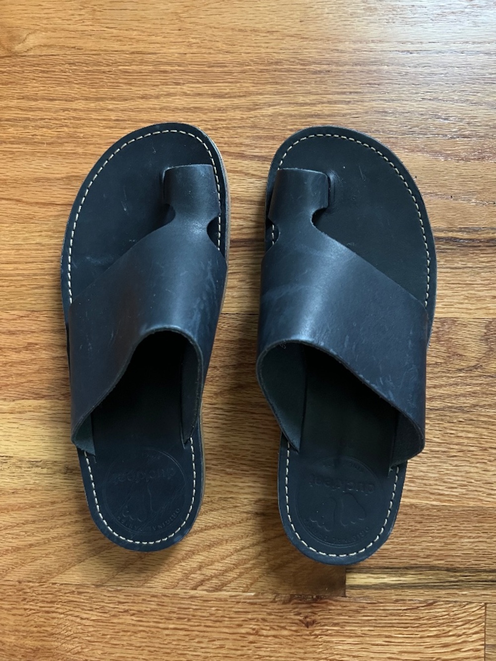 Duckfeet Mando hand made navy blue toe loop sandals women’s size 39/8 Denmark